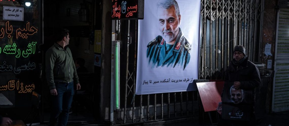 Millions of Iranians gathered on Monday for a final farewell of Lt-Gen. Ghassem Soleimani, who commanded Iran's operations against ISIS in the Middle East. The procession was the largest since the 1989 death of the founder of the Islamic Republic, Ayatollah Ruhollah Khomeini. Mr. Soleimani's coffin and those of 4 others killed in the Jan. 3rd U.S. drone strike in Iraq, where laid on top of a cooler truck and driven through a sea of people along Tehran's Enghelab boulevard. Many could be seen holding posters of the late commander and shouted slogans against the United States.